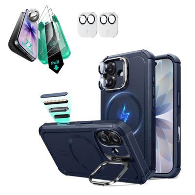 iPhone 17 Bundle Cyber Tough Magnetic Case (Camera Control, Stash Stand) and Armorite Screen Protector - Navy Blue iPhone 17 Bundle Cyber Tough Magnetic Case (Camera Control, Stash Stand) and Armorite Screen Protector - Navy Blue