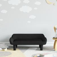 Kinderbank 70x40x24 cm fluweel zwart