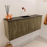 Toiletmeubel Mondiaz Joya Dlux | 100 cm | Meubelkleur Dusk | Faye wastafel Lava Wasbak Midden | Zonder kraangat(en)