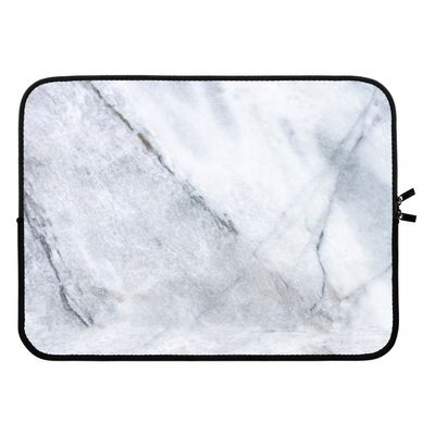 Witte marmer: Laptop sleeve 15 inch