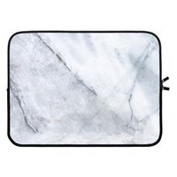 Witte marmer: Laptop sleeve 15 inch