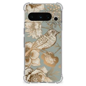 Case voor Google Pixel 8 Pro Vintage Bird Flowers