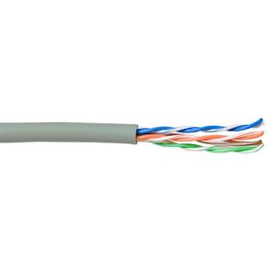 U/UTP kabel CAT5e op rol 100 meter grijs soepel