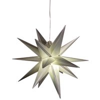 Anna Collection verlichte 3D kerstster - zilver - 35 cm - kunststof   -