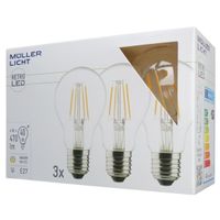 Müller-Licht 400290 LED-lamp Energielabel E (A - G) E27 Peer 4 W = 40 W Warmwit 3 stuk(s) - thumbnail