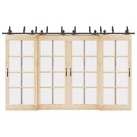 Doos met onderdelen voor schuifdeur 366 cm staal zwart Doos met onderdelen voor schuifdeur 366 cm staal zwart