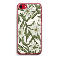 Wit bloemenpatroon: iPhone SE 2020 Transparant Hoesje