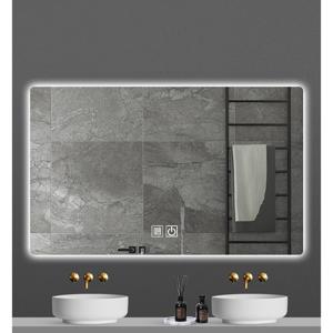 Badkamerspiegel Aloni Queen | 80x60 cm | Rechthoekig | Indirecte LED verlichting | Touch button | Met spiegelverwarming
