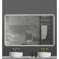 Badkamerspiegel Aloni Queen | 80x60 cm | Rechthoekig | Indirecte LED verlichting | Touch button | Met spiegelverwarming