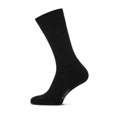 Basset Merinowollen Sokken Casual Antraciet-35/38