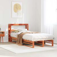 Bedframe zonder matras massief grenenhout wasbruin 75x190 cm