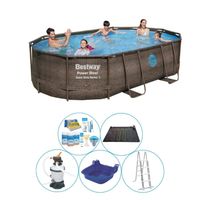 Bestway Power Steel Swim Vista OVAAL 488x305x107 cm - 6-delig - Zwembad Met Accessoires - thumbnail