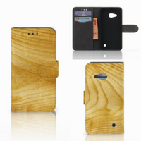 Microsoft Lumia 550 Book Style Case Licht Hout - thumbnail