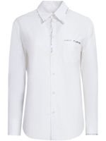 Marni chemise en coton à logo brodé - Blanc