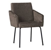 BePureHome Eetkamerstoel 'Mount' Chenille, kleur Grijs/Bruin