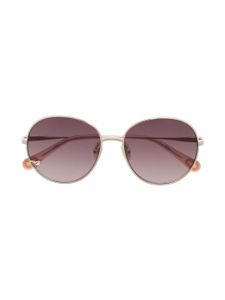 Chloé Kids lunettes de soleil à monture ronde - Or