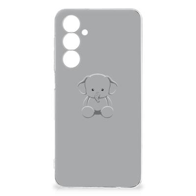 Samsung Galaxy A54 5G Telefoonhoesje met Naam Grijs Baby Olifant Samsung Galaxy A54 5G Telefoonhoesje met Naam Grijs Baby Olifant
