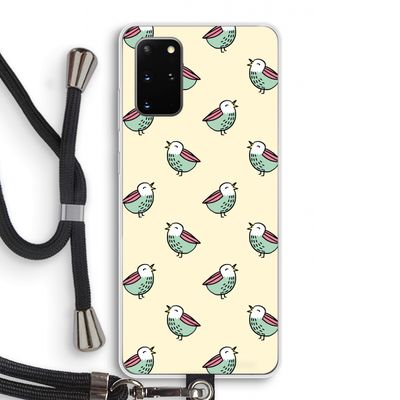 Vogeltjes: Samsung Galaxy S20 Plus Transparant Hoesje met koord