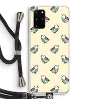 Vogeltjes: Samsung Galaxy S20 Plus Transparant Hoesje met koord