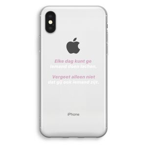 gij zijt ook iemand: iPhone XS Transparant Hoesje