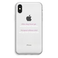 gij zijt ook iemand: iPhone XS Transparant Hoesje