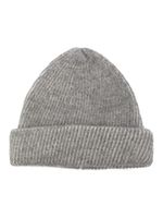 Roberto Collina bonnet en maille nervurée à design bicolore - Gris - thumbnail