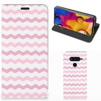 LG V40 Thinq | Hoesje met Magneet | Waves Roze