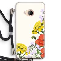 Wilde bloemen: HTC U Play Transparant Hoesje met koord