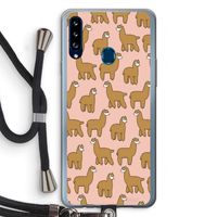 Alpacas: Samsung Galaxy A20s Transparant Hoesje met koord