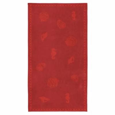 Seahorse Seahorse Strandlaken Shells Red 100x200