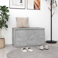 Halbank 80x40x45 cm bewerkt hout betongrijs