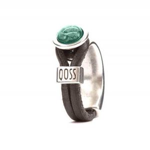 Qoss Taupe Ring Gwen Groene Bol - Maat S