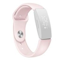 Fitbit Inspire 1 / HR / Ace 2 siliconen bandje - Maat: Large - Zand roze