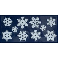 1x Kerst raamversiering raamstickers witte sneeuwvlokken 23 x 49 cm - thumbnail