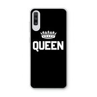 Queen zwart: Samsung Galaxy A70 Transparant Hoesje