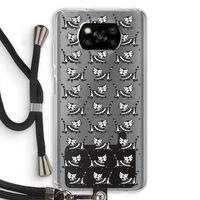 Zwarte poes: Xiaomi Poco X3 Pro Transparant Hoesje met koord