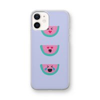Smiley watermeloen: iPhone 12 mini Transparant Hoesje