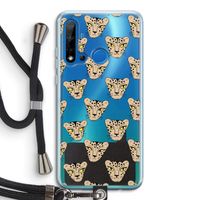 Tijger: Huawei P20 Lite (2019) Transparant Hoesje met koord
