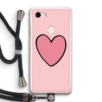 Hartje: Pixel 3 Transparant Hoesje met koord