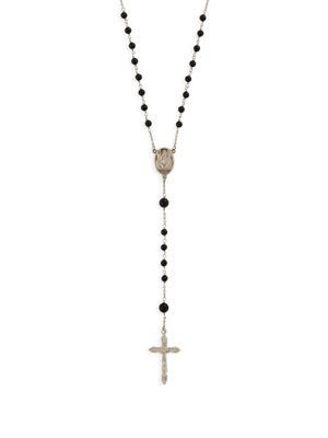 Dolce & Gabbana collier à pendentif croix ornementé - Argent