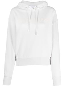 Patrizia Pepe hoodie en coton biologique à logo floqué - Blanc