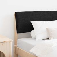 Gestoffeerd hoofdbord Zwart 90 cm Massief grenenhout