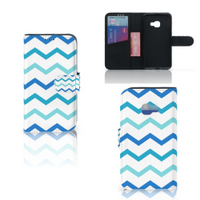 Samsung Galaxy Xcover 4 | Xcover 4s Telefoon Hoesje Zigzag Blauw - thumbnail