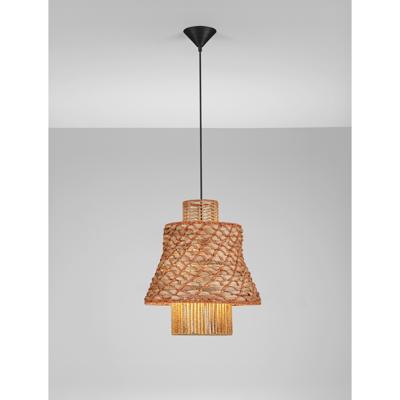 Lyora Rotan hanglampMande bruin met oranje - 9586610