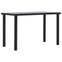 Eettafel 120x60x75 cm MDF zwart en betongrijs