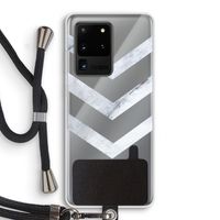 Marmeren pijlen: Samsung Galaxy S20 Ultra Transparant Hoesje met koord