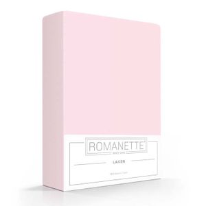 Katoenen Lakens Romanette Roze-240 x 260 cm