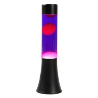Itotal Lavalamp zwart/paars/roze, 30cm