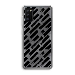 Zwarte vegen: Samsung Galaxy A41 Transparant Hoesje