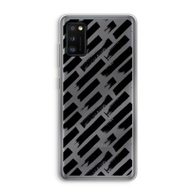 Zwarte vegen: Samsung Galaxy A41 Transparant Hoesje